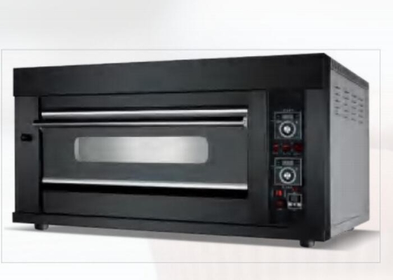 गैस वाणिज्यिक बेकिंग ओवन 220V ब्लैक टाइटेनियम