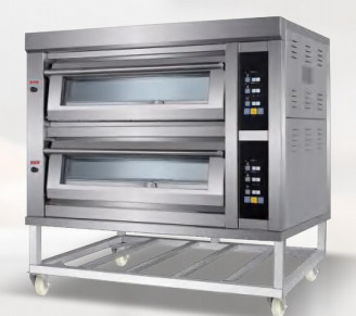 वाणिज्यिक इलेक्ट्रिक गैस बेकिंग ओवन 380v ब्रेड केक पिज्जा 6.6KW