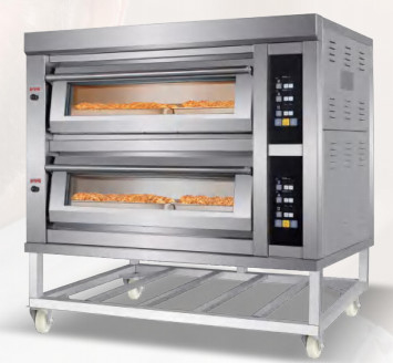 वाणिज्यिक इलेक्ट्रिक गैस बेकिंग ओवन 380v ब्रेड केक पिज्जा 6.6KW